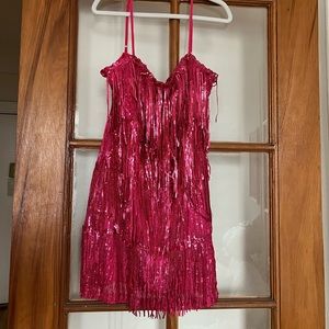 Shake It Off Sequin Fringe Dress